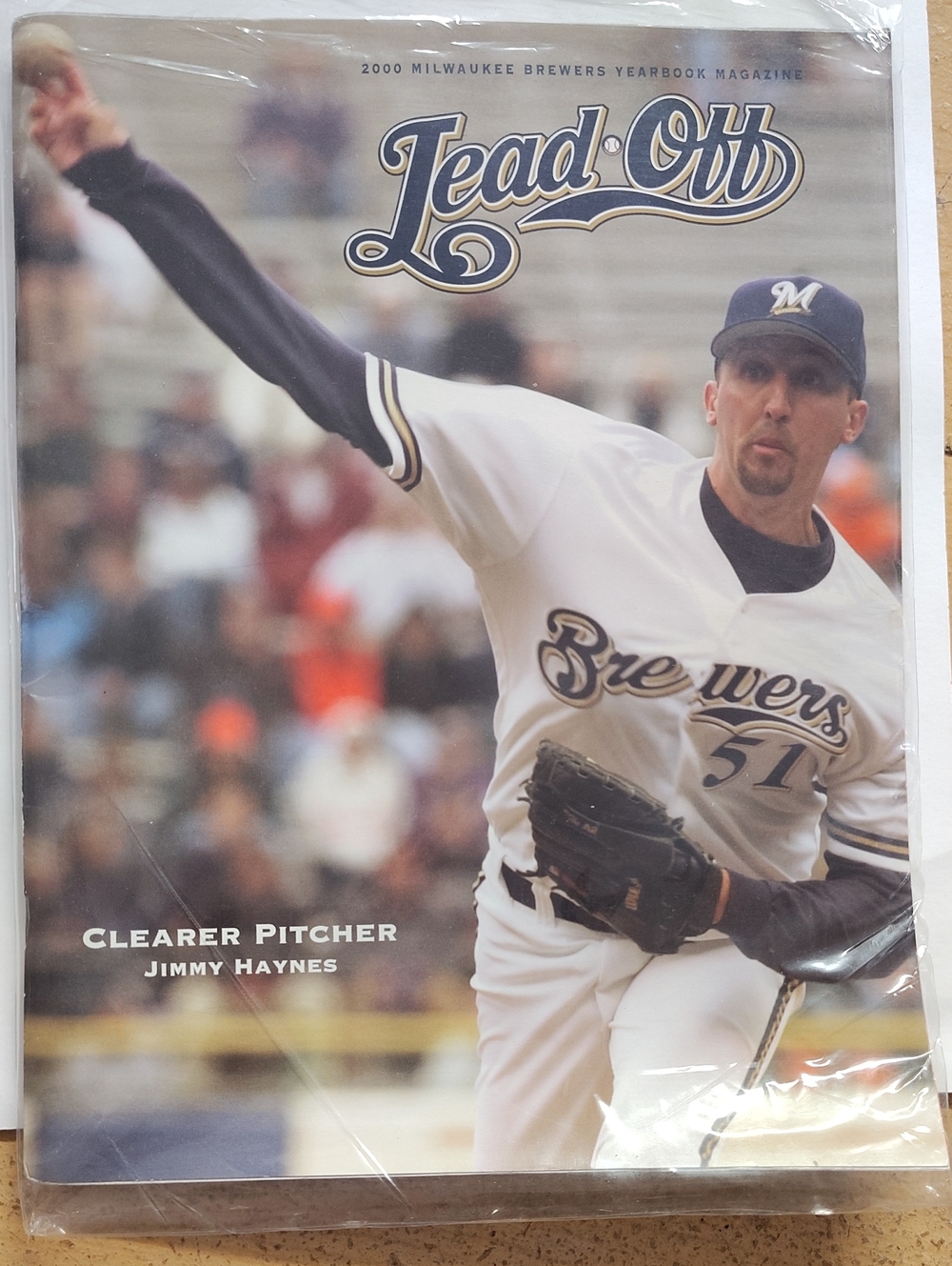 Milwaukee Brewers 'Lead Off' Yearbook Magazine - Navy & Cream Cover